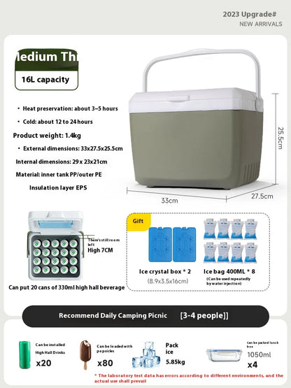 Camping Picnic Cooler Outdoor Car Portable Portable Incubator Ice Bucket Stall Picnic Ice Preservation
