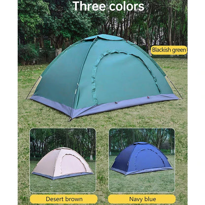 Outdoor camping tent, hiking tent with hand-connected rain and sun protection