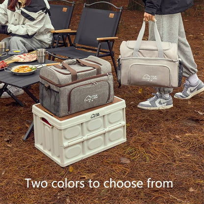 Camping Cooler Bag Large Capacity Waterproof Liner Thermal Insulated Picnic Lunch Bag Family Outdoor BBQ Storage Cooling Box