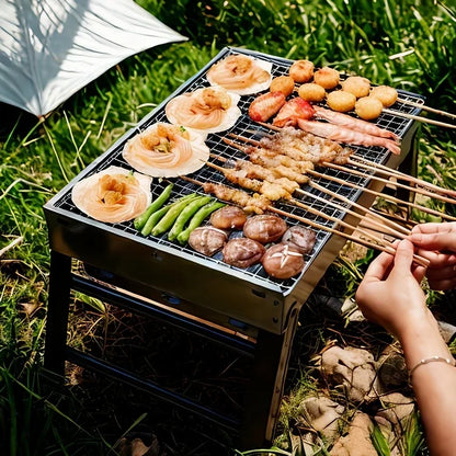 Portable Foldable Barbecue, Home Outdoor Camping Picnic Barbecue Rack, Kitchen Supplies  Bbq Grill Camping Equipment