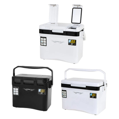 22L Fishing Cooler Box Tackle Box Camping Cooler Tank Gear Tool Container Outdoor Food Drink Cooler Refrigeration Case Organizer