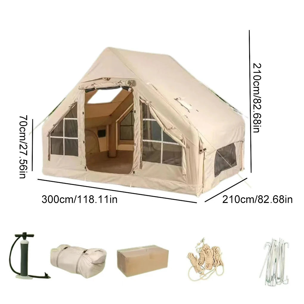 Large Inflatable Camping Tent Ultra-Quick Setup Blow Up Tent 4 Season Garden Patio Beach Fishing Inflatable Tent With air pump