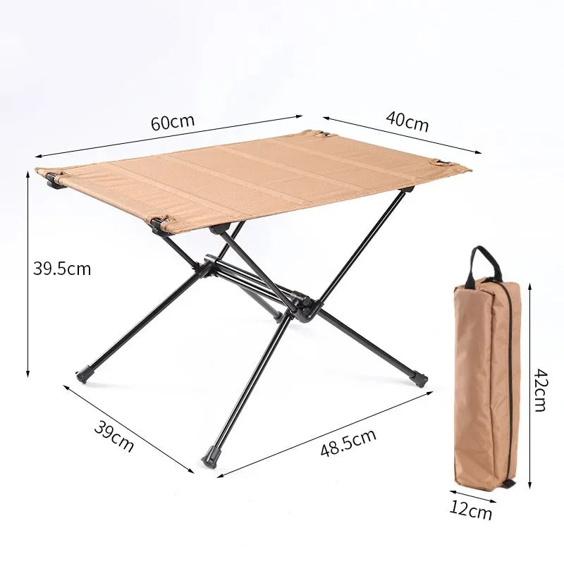 Camping Folding Table Lightweight 1680D Oxford Roll-Up Table Portable Aluminum Tourist Tables for Outdoor Picnic