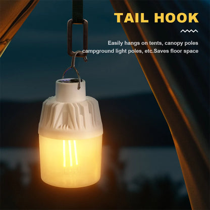 500W LED Camping Lights USB-C Rechargeable Flashlights 4 Lighting Modes Lamp Outdoor Portable Emergency Torch Hanging Lantern