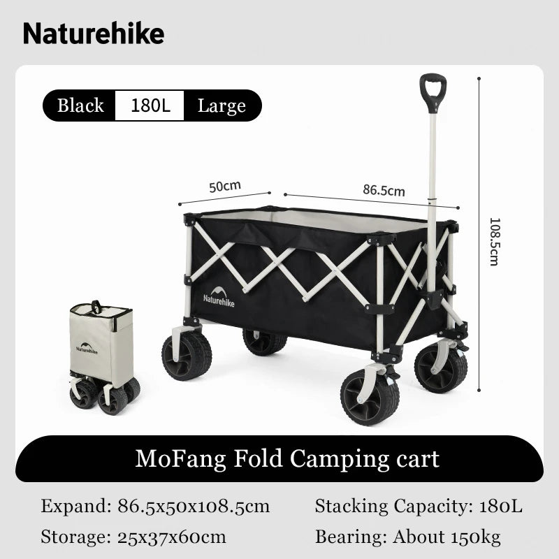 Naturehike Camping Trolley Foldable Multifunctional Outdoor Picnic Barbecue Table beach camping cart Portable barbecue Trolley