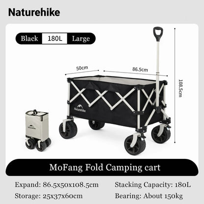 Naturehike Camping Trolley Foldable Multifunctional Outdoor Picnic Barbecue Table beach camping cart Portable barbecue Trolley