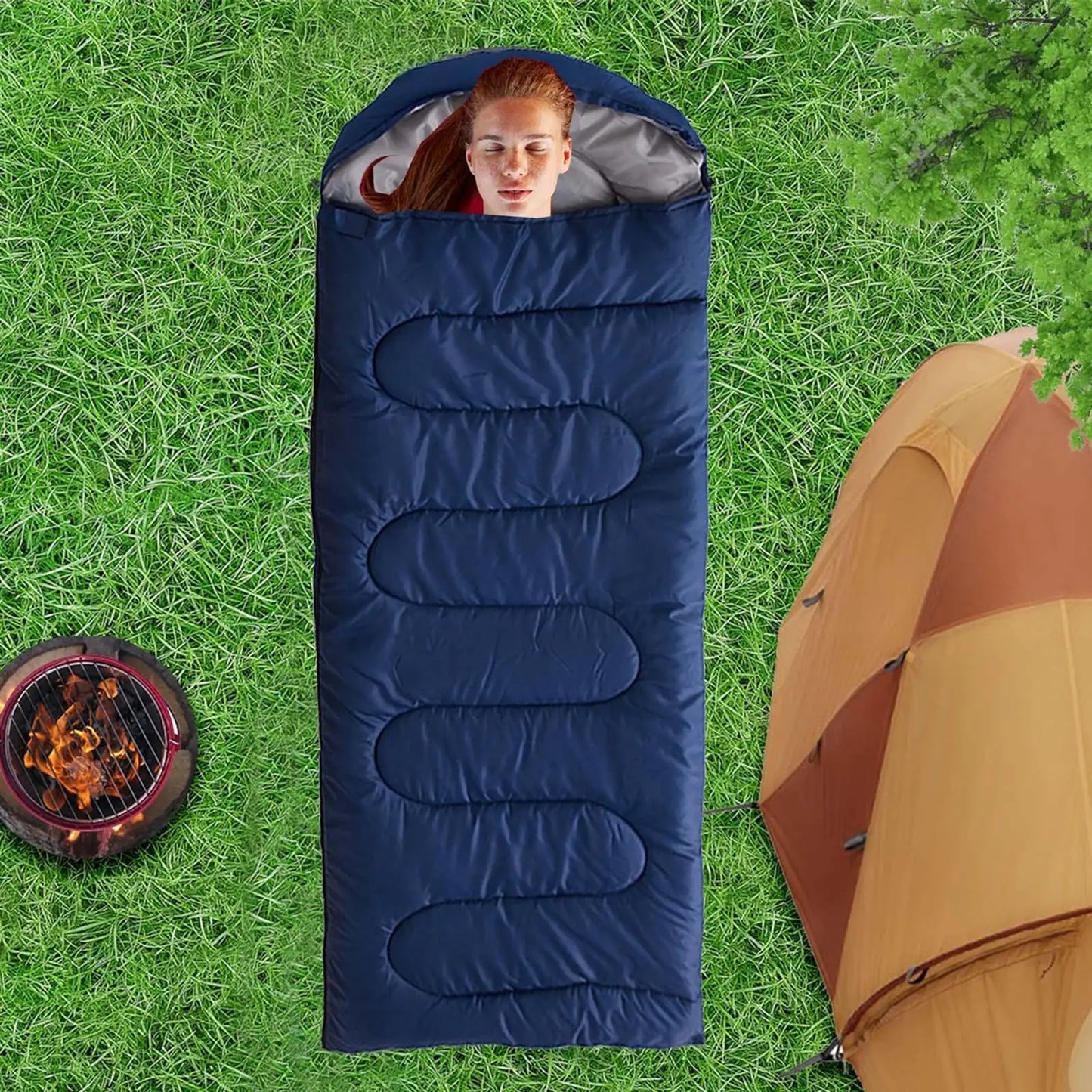 Camping Sleeping Bag Waterproof Portable  4 Season Warm Envelope Backpacking  Sleeping Bag  for Outdoor Traveling Hiking