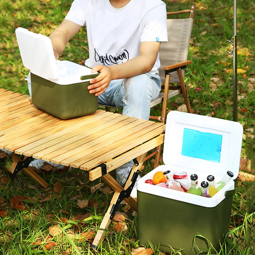 13/6L Cooler Box Portable Camping Refrigerator Incubator Large Capacity Car Ice Bucket Heat Preservation Camping BBQ Equipment