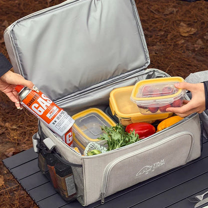 Camping Cooler Bag Large Capacity Waterproof Liner Thermal Insulated Picnic Lunch Bag Family Outdoor BBQ Storage Cooling Box