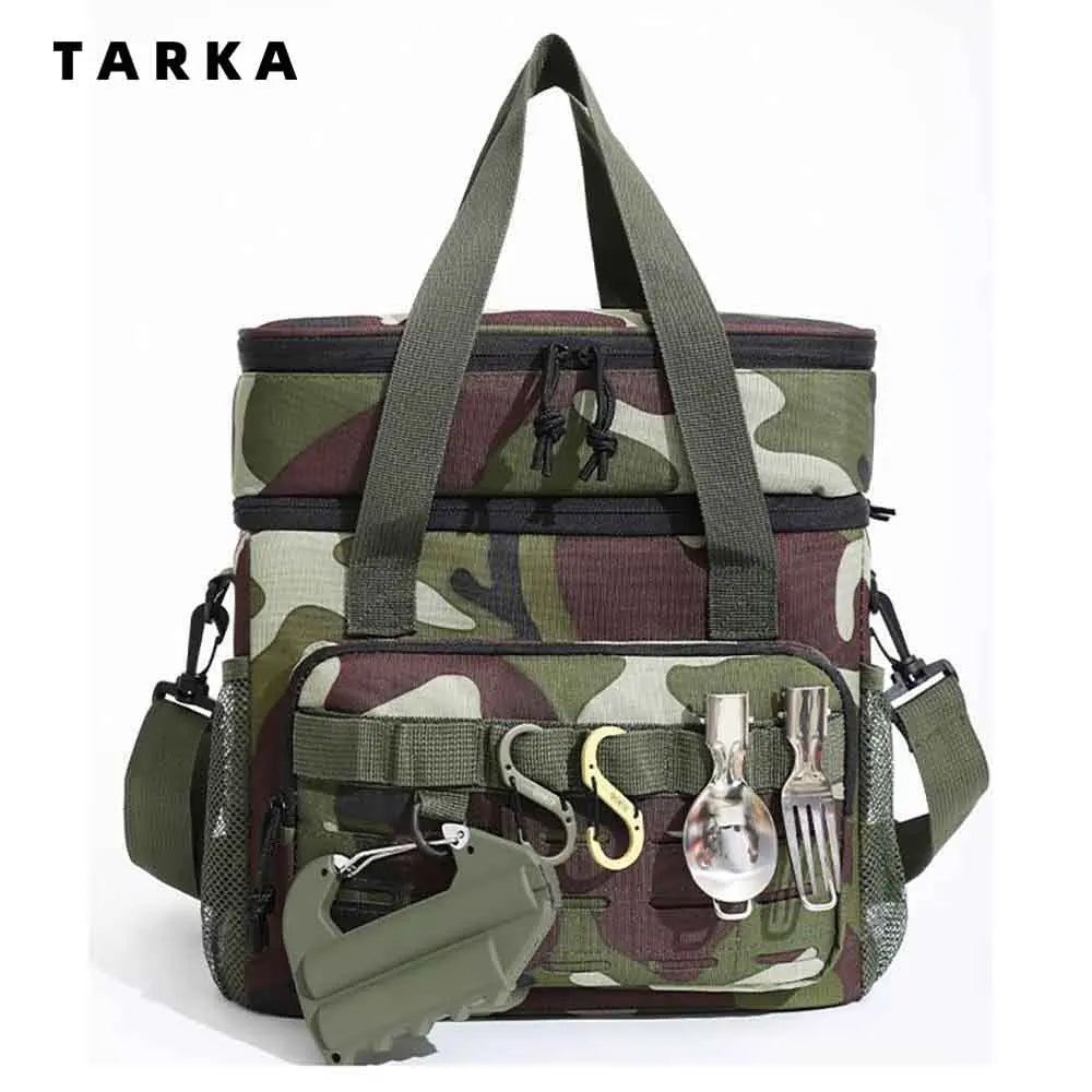 TARKA  Camping Cooler Bag Foldable Thermal Bag Beer Delivery Bag Insulation Camping Picnic Ice Pack Drink Carrier Insulated Bags