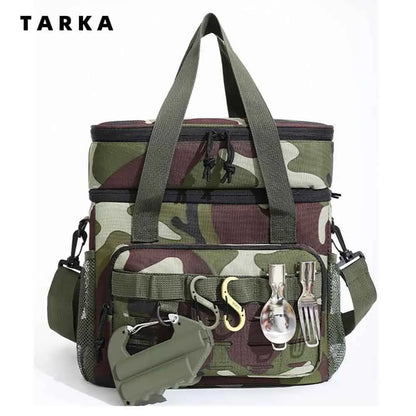 TARKA  Camping Cooler Bag Foldable Thermal Bag Beer Delivery Bag Insulation Camping Picnic Ice Pack Drink Carrier Insulated Bags